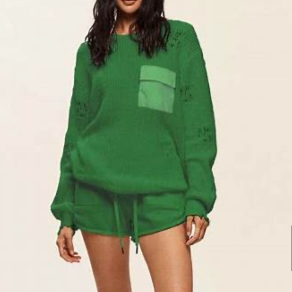 SER.O.YA Green Knit Top